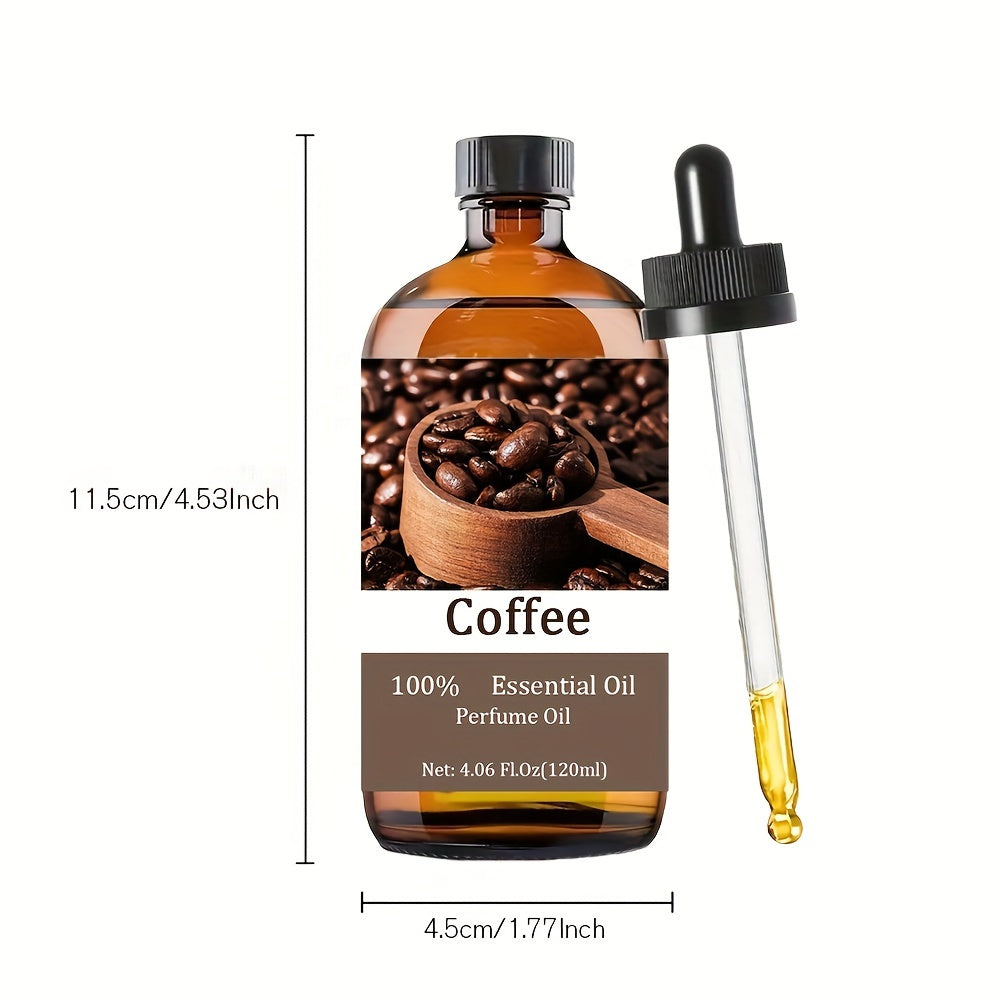 Pure Coffee Essential Oil, 4.06fl.oz - Moisturizing & Nourishing for Skin, Hair, Nails | Ideal for Massage, Diffusers & Humidifiers |
