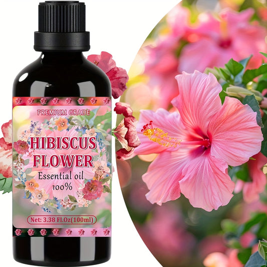 Hibiscus essential Oil - Premium grade, plant extract, hypoallergenic - Moisturizing, floral fragrance - for Light Beige, hair, nail care, yoga, shower, diffuser, humidifier, indoor space - Light Beige care, cleansing massage essential oil