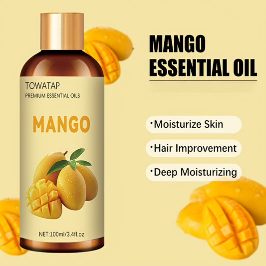 100ml/3.4fl.oz Mango essential oil, high quality, for Light Beige care hair care, nourishing and moisturizing, suitable for body massage, diffuser, humidifier, natural ingredients, suitable for all light beige types, suitable for both men and women
