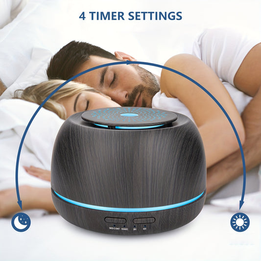 1pc 300ml Essential Oil Diffuser, Air Diffuser with Remote Control, USB-C Power Cord, 4 Timers And 7-Color LED Color Changing Light, Cool Mist Diffuser for Bedroom, Home, Small Room