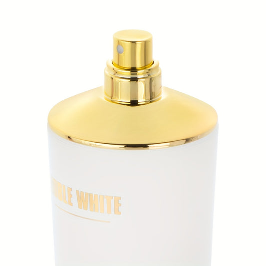 LONKOOM NOBLE WHITE EDP - Floral Woody Scent with Rose, Bulgarian, Saffron, Thyme, Lily of the Valley, Suede, Maté, Olibanum, Amber, Musk - 100ml/3.4fl.oz, 4-6 Hour Long-Lasting Perfume for Men & Women, Ideal Gift, Luxury Packaging, Elegant Design, Highq