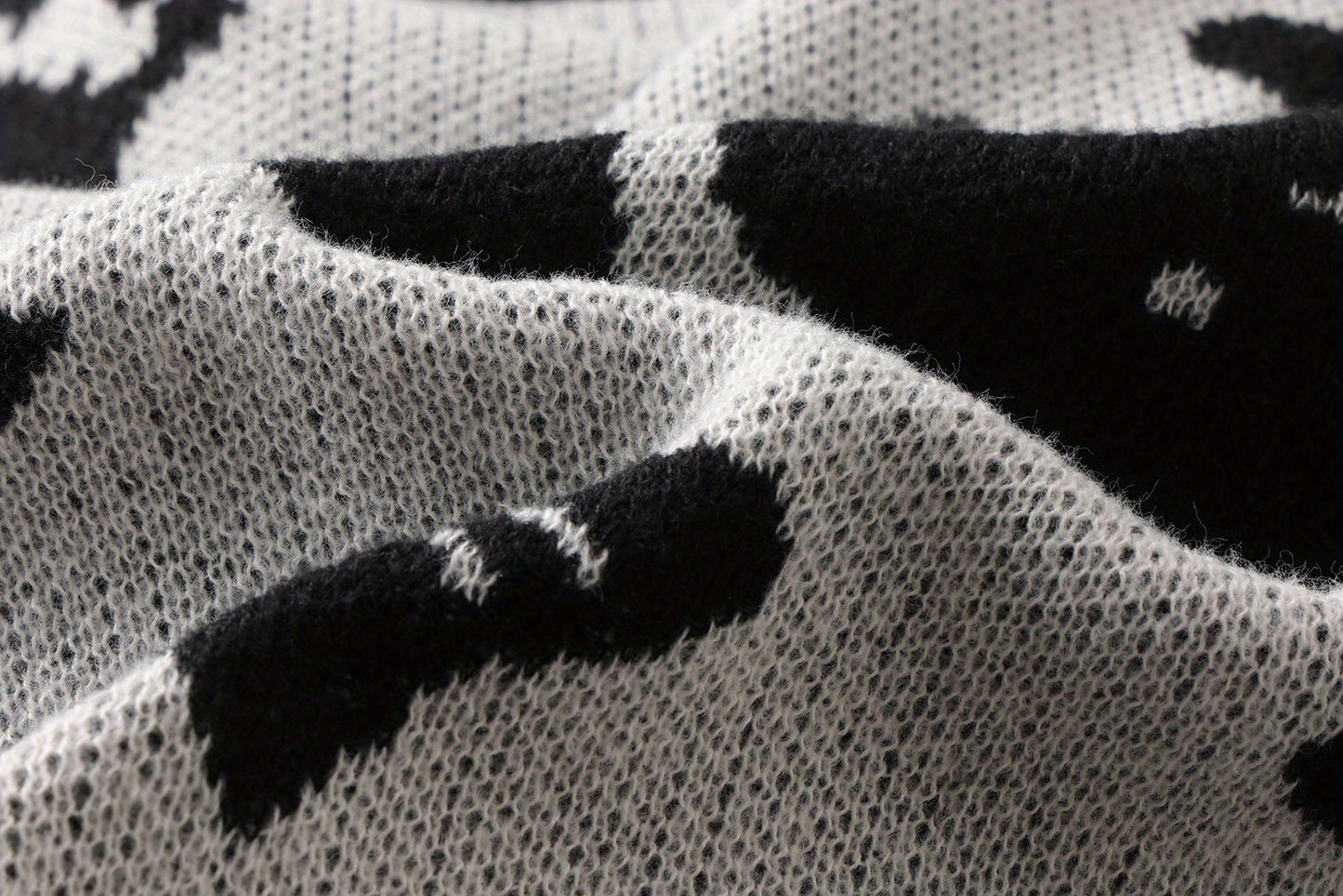 Cozy Panda Crew Neck Sweater - Novelty Cartoon Knit Pullover for Men - Warm, Slightly Stretchy, Casual Fall Winter Wear with Fun Panda Pattern