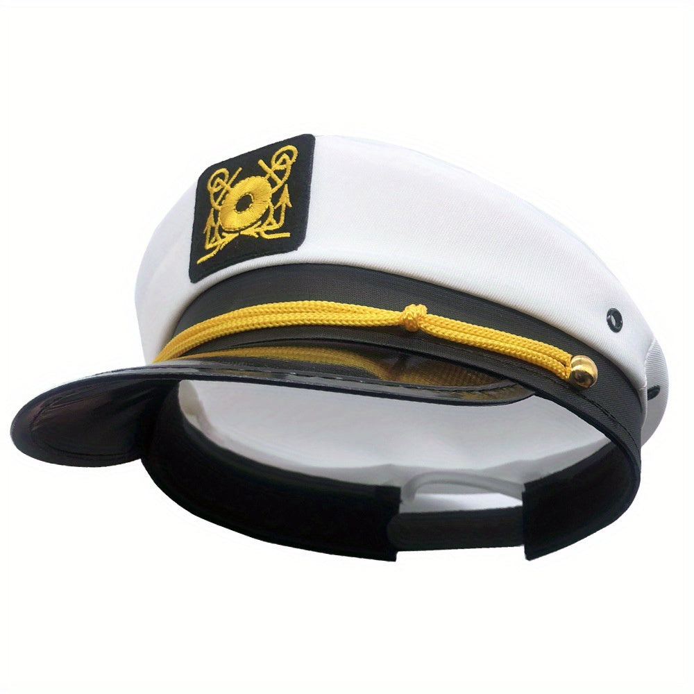 Navy Captain Hat - Flat Top Sun Hat for Outdoor Travel Leisure - Ideal Gift for Men and Women