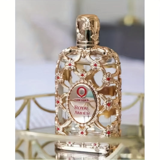 Red Royal Amber Women's Perfume - Long-Lasting Floral Scent with Luxurious Golden Gift Box, Arabian-Inspired Eau de Parfum for Dubai & Southeast Asia, 80ml Ideal Gift for Her
