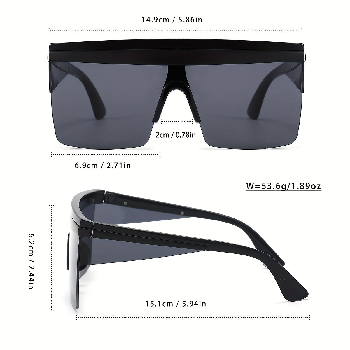 Men'S Stylish Rimless Oversized Fashion Glasses - White Frame with Golden Accents, Lightweight & Durable for Casual or Formal Occasions, Perfect Gift for Father'S Day or Thanksgiving