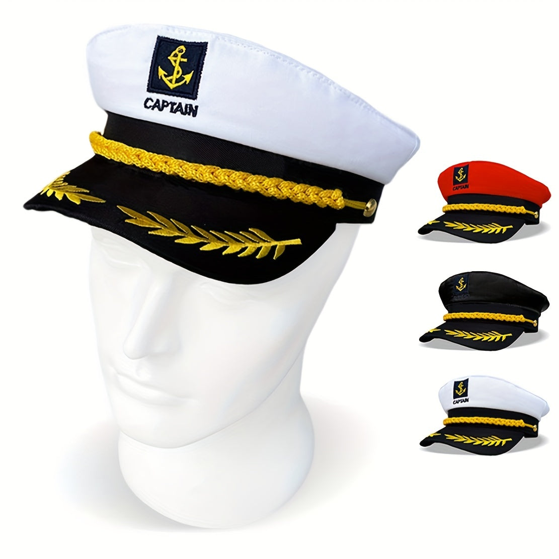 Navy Captain Hat - Flat Top Sun Hat for Outdoor Travel Leisure - Ideal Gift for Men and Women