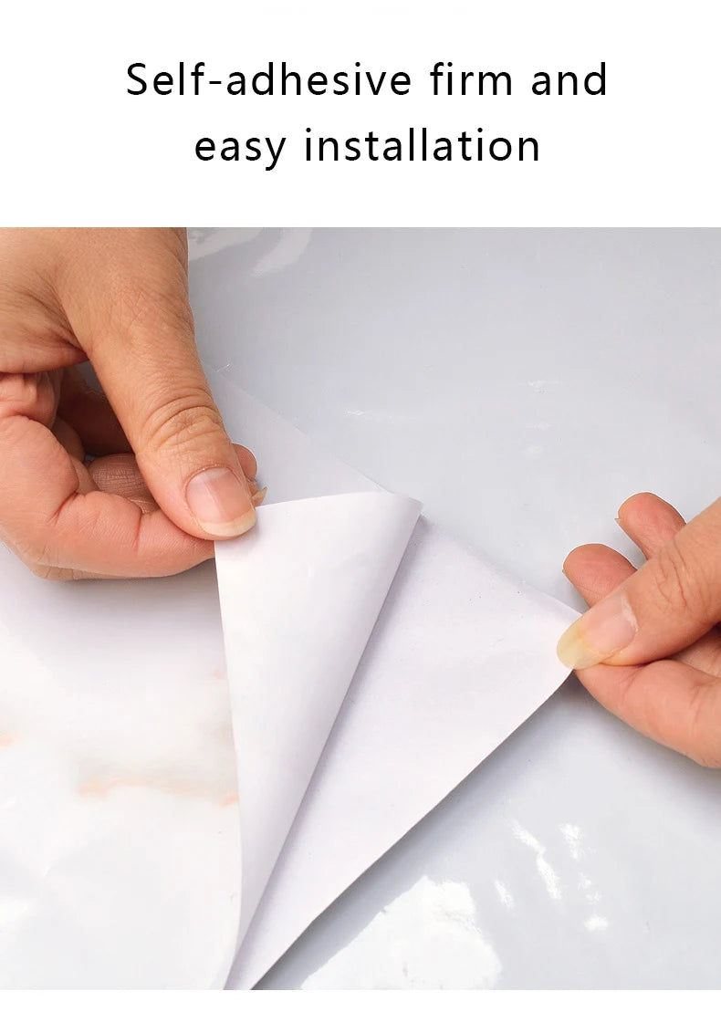 40cm marble self-adhesive wallpaper bathroom kitchen cabinet countertop contact paper PVC waterproof wall sticker