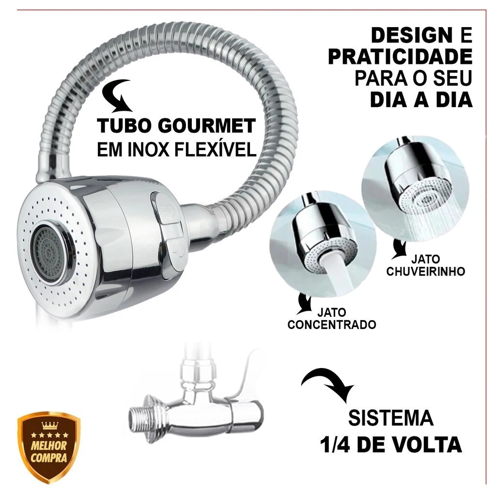 Sleek Wall-Mounted Kitchen Faucet for Gourmet Culinary Spaces