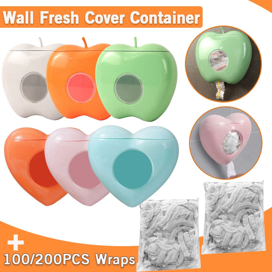 Wall Mounted Fresh Keeping Bag Storage Box Kitchen Disposable Food Cover Storage Container Fresh Cover Dispenser Box