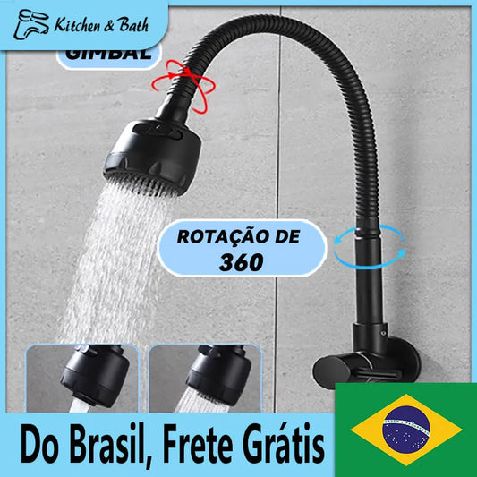 Sleek Wall-Mounted Kitchen Faucet for Gourmet Culinary Spaces