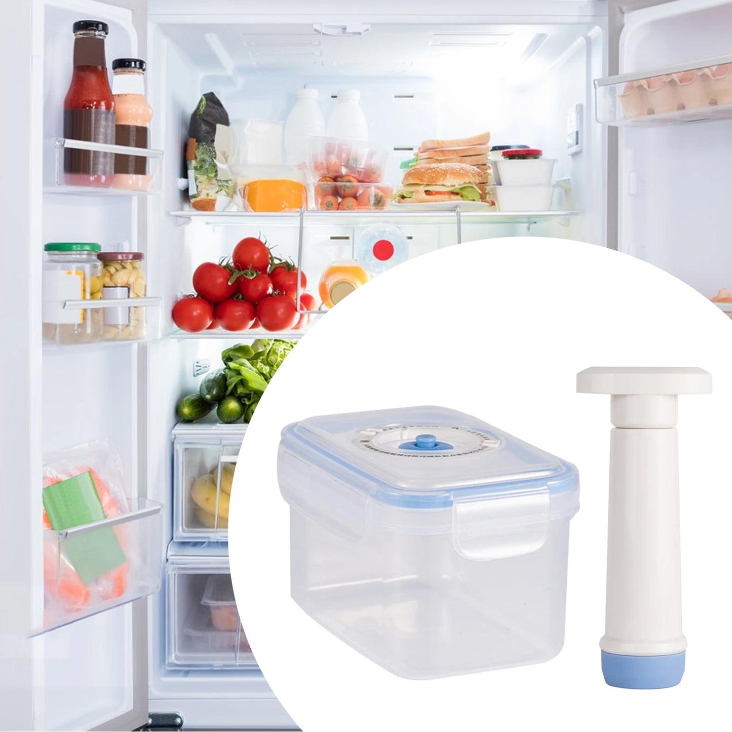 Vacuum Container Frige Multipurpose Airtight Oven Leakproof Vacuum Seal Container for Kitchen Fruits Vegetables Dry Foods Rice