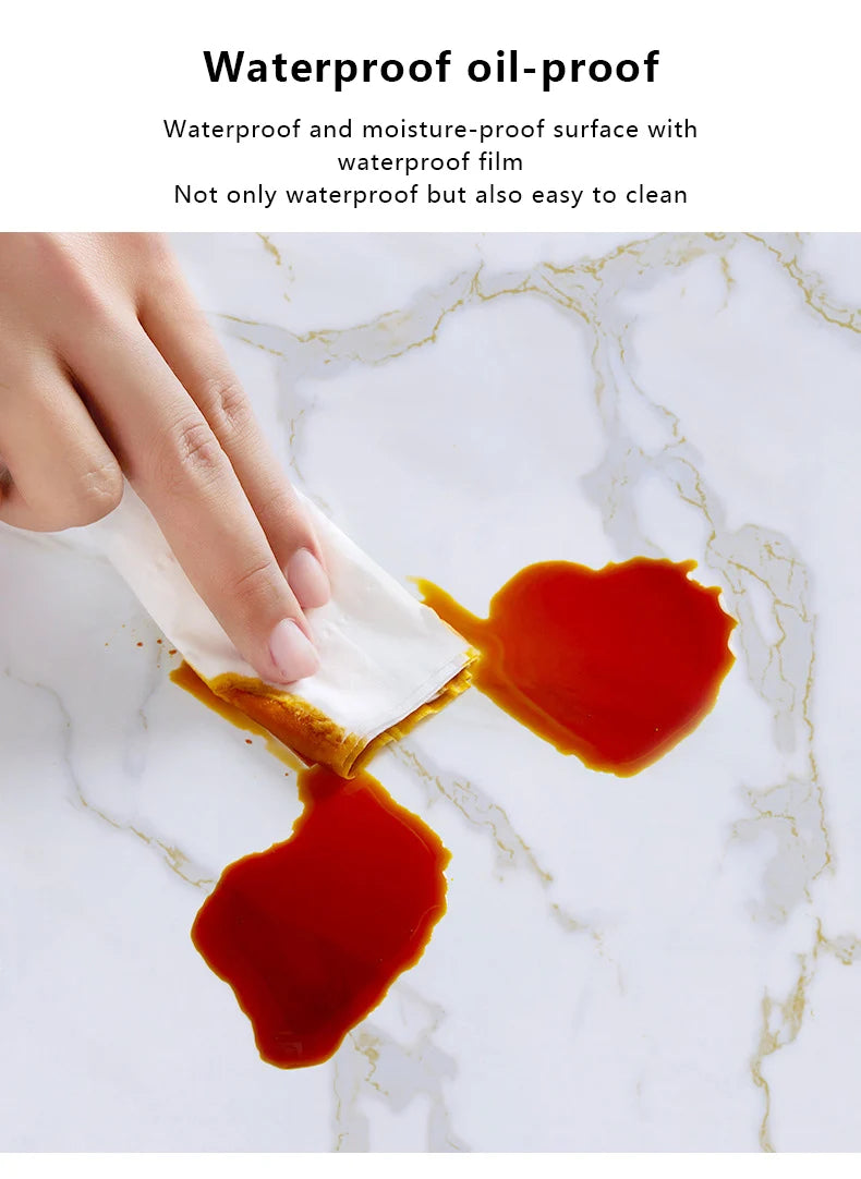 40cm marble self-adhesive wallpaper bathroom kitchen cabinet countertop contact paper PVC waterproof wall sticker