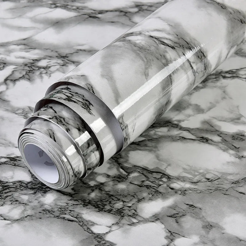 40cm marble self-adhesive wallpaper bathroom kitchen cabinet countertop contact paper PVC waterproof wall sticker