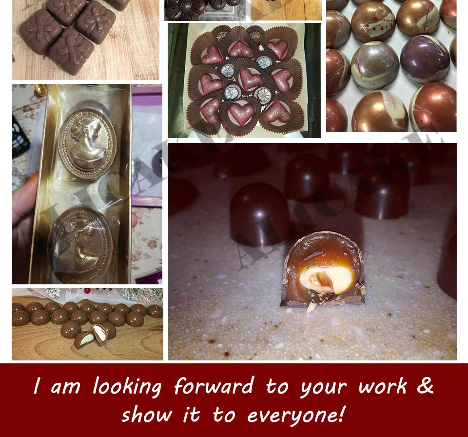 Polycarbonate Chocolate Mould Candy Chocolate Bar Sphere Mold Acrylic Bonbons Confectionery Kitchen Baking Pastry Utensils Tools
