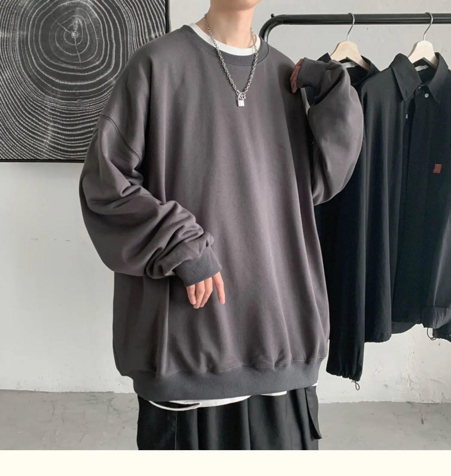 2025 Hoodies Sweatshirt Mens Black White Hip Hop Punk Pullover Streetwear Casual Fashion Clothes Mens Oversized Korean Harajuku