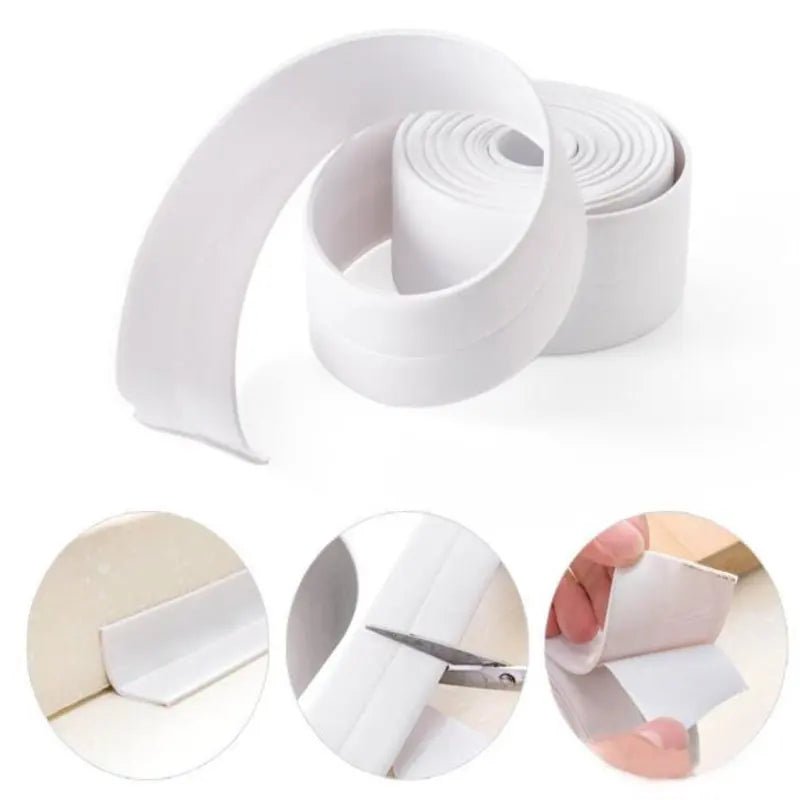 PVC material sink crack strip kitchen bathroom bathtub corner sealing tape waterproof and mildew proof adhesive sealing tape