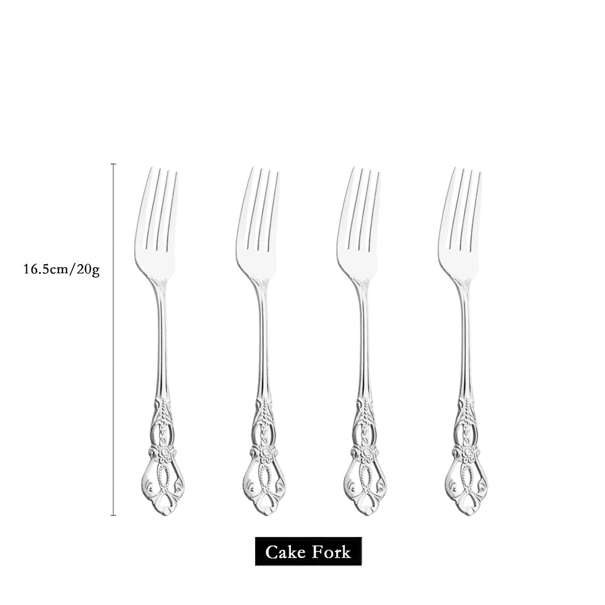 Royal Flatware Cutlery Set Silver Stainless Steel Dinnerware Western KnifeTea Spoon Fork Silverware Tableware Kitchen Set
