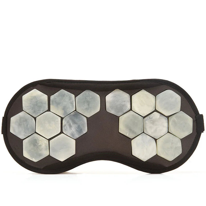 Electric Jade Eye Stone Mask Tourmaline Heating Eye Massager Hot Compress For Eye Muscle Relaxation Relieve Insomnia