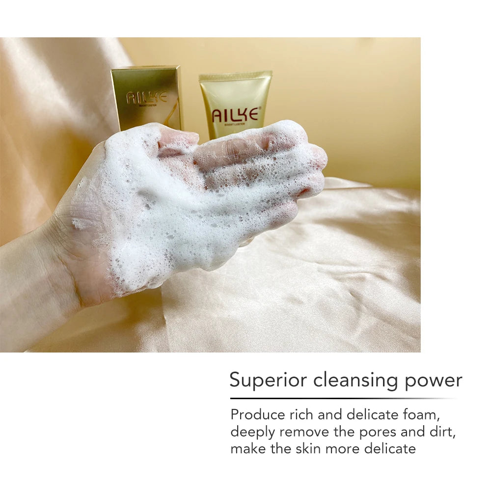 AILKE Whitening Remove Black Spots Facial Cleanser Refreshing Foaming Oil Control Non-irritating With Amino Acid Women Face Care