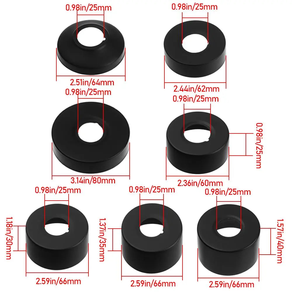 Black Stainless Steel Water Pipe Wall Covers Shower Chrome Finish Faucet Decorative Cover Kitchen Bathroom Accessories