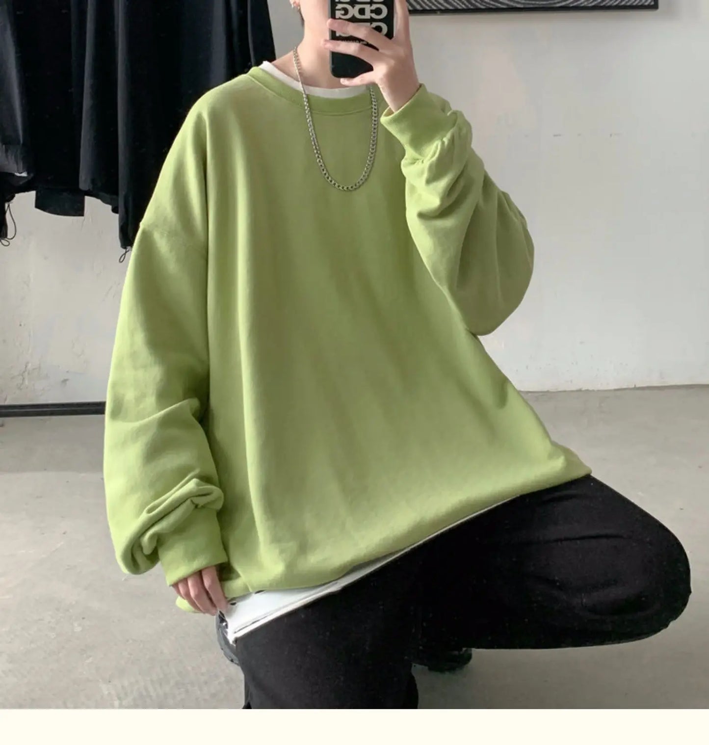 2025 Hoodies Sweatshirt Mens Black White Hip Hop Punk Pullover Streetwear Casual Fashion Clothes Mens Oversized Korean Harajuku