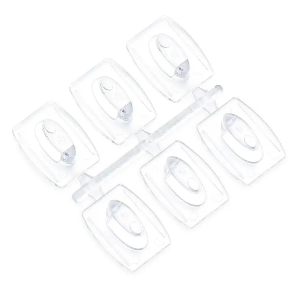 Wall Transparent Removable Hook Strong Seemless Cable Clamp Adhesive Wall Hooks Rack Bathroom Kitchen Towel Key Hanger 20/6PCS