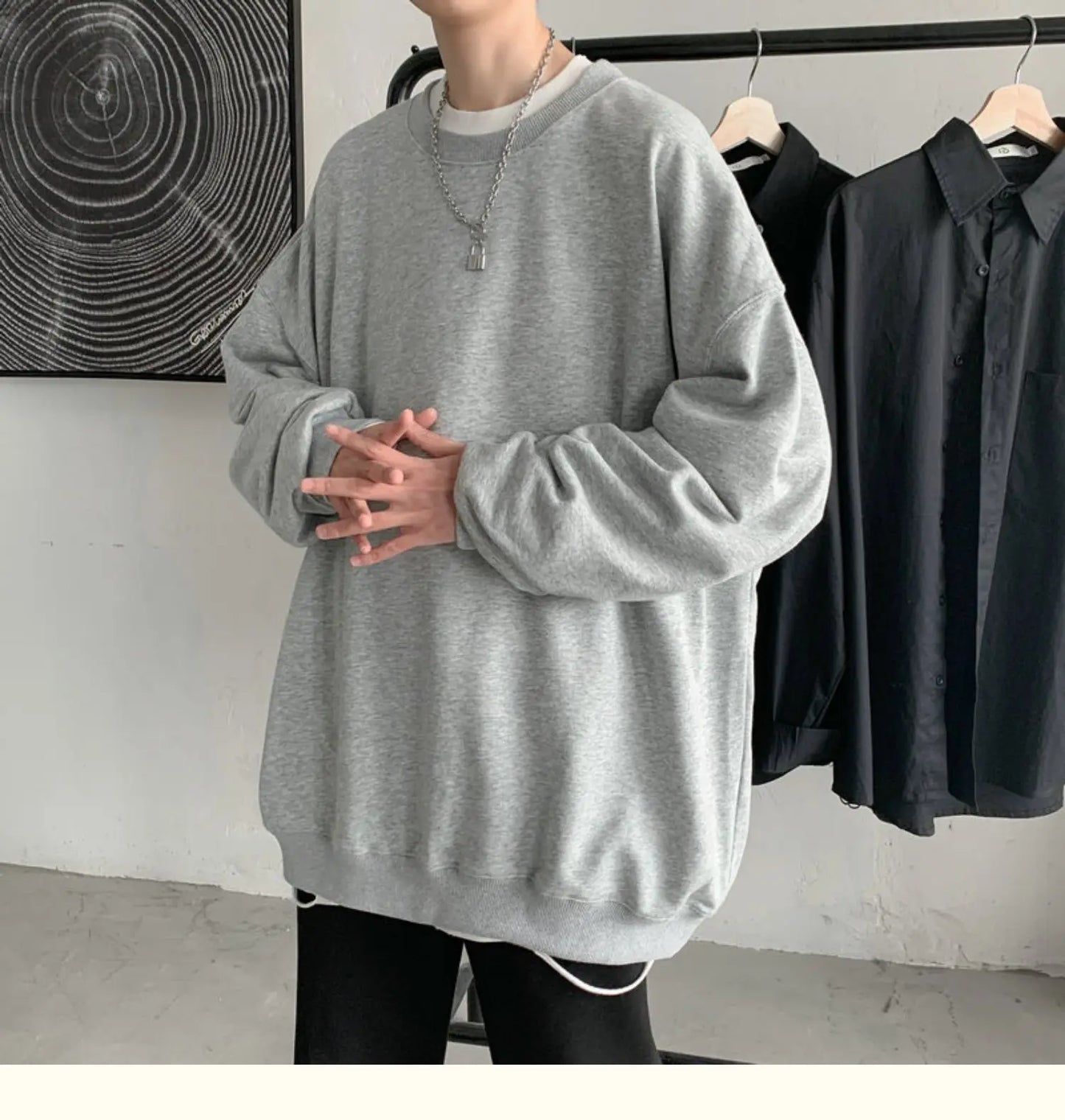 2025 Hoodies Sweatshirt Mens Black White Hip Hop Punk Pullover Streetwear Casual Fashion Clothes Mens Oversized Korean Harajuku