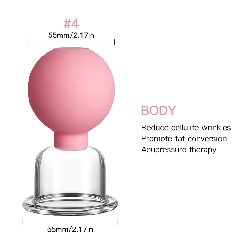 Vacuum Cupping Glasses Ventosas Suction cups Facial Lifting Fat burner Cellulite Massage for face Body Slimming jar Weight Loss