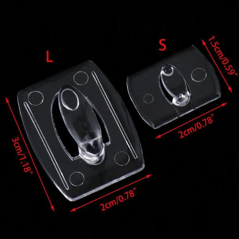 Wall Transparent Removable Hook Strong Seemless Cable Clamp Adhesive Wall Hooks Rack Bathroom Kitchen Towel Key Hanger 20/6PCS