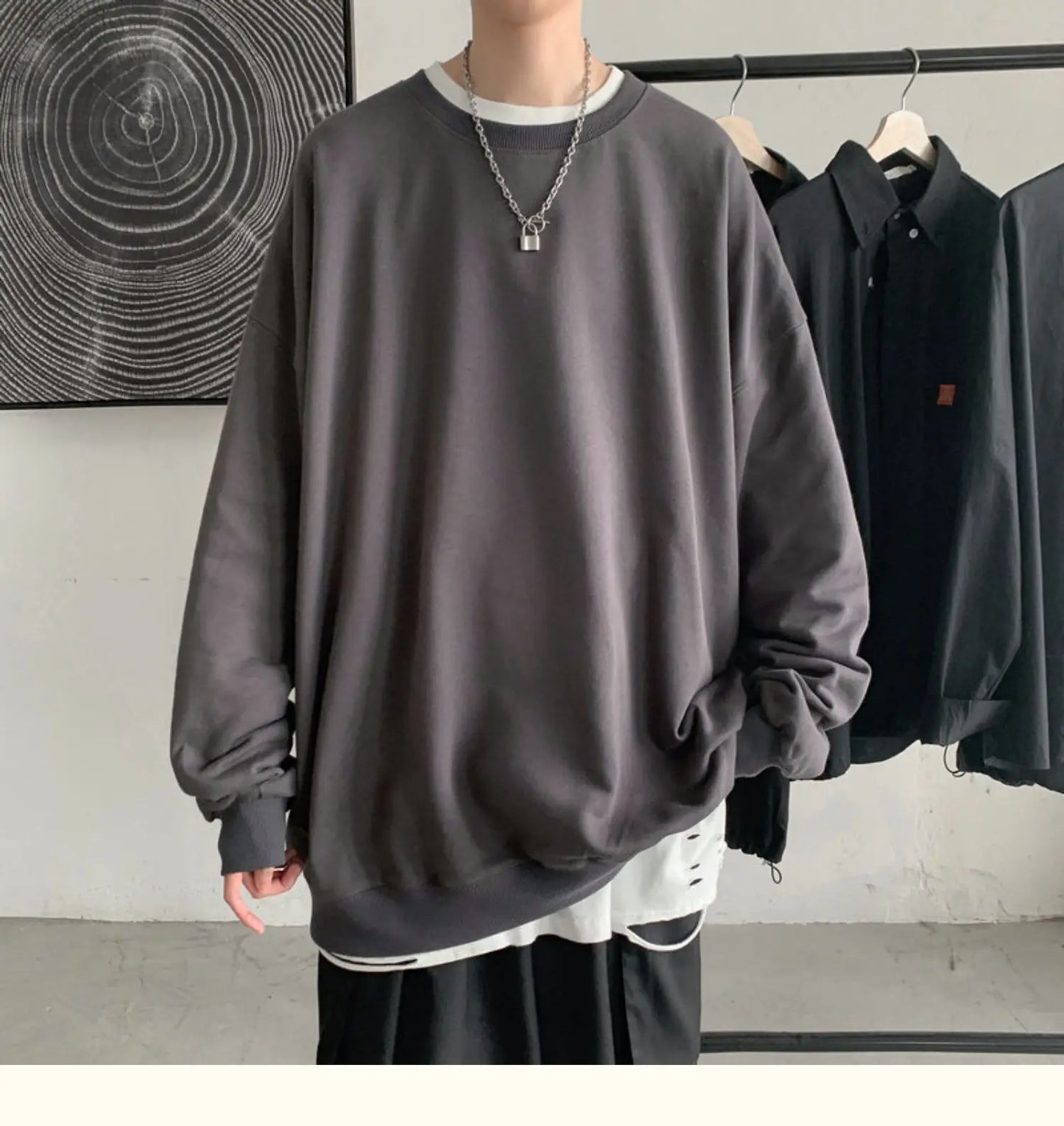 2025 Hoodies Sweatshirt Mens Black White Hip Hop Punk Pullover Streetwear Casual Fashion Clothes Mens Oversized Korean Harajuku