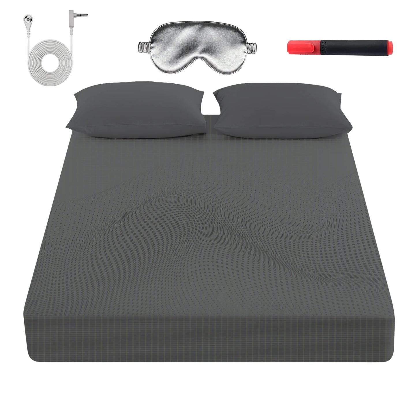 Grounding Fitted Sheet Queen Size Earth Grounding Sheets Conductive Grounded for Better Sleep
