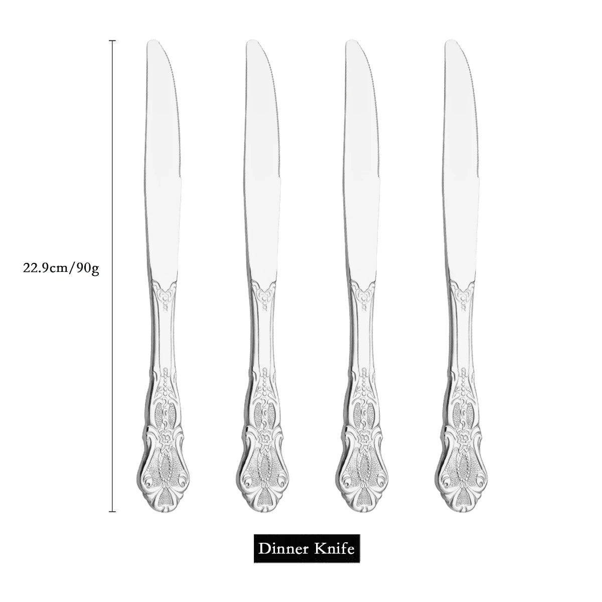 Royal Flatware Cutlery Set Silver Stainless Steel Dinnerware Western KnifeTea Spoon Fork Silverware Tableware Kitchen Set
