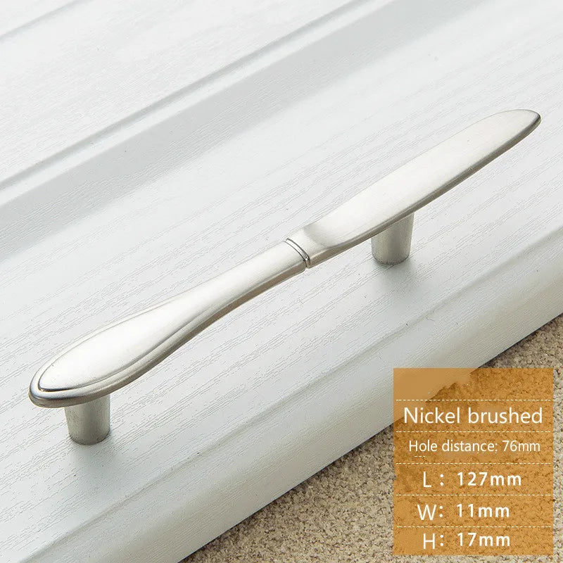 Creative Cutlery Furniture Cabinet Handle Knife And Fork Spoon Black Cupboard Kitchen Knobs Drawer Door Pull 76 Hole Distance