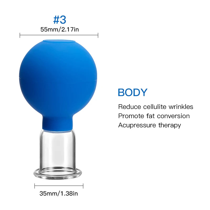 Vacuum Cupping Glasses Ventosas Suction cups Facial Lifting Fat burner Cellulite Massage for face Body Slimming jar Weight Loss
