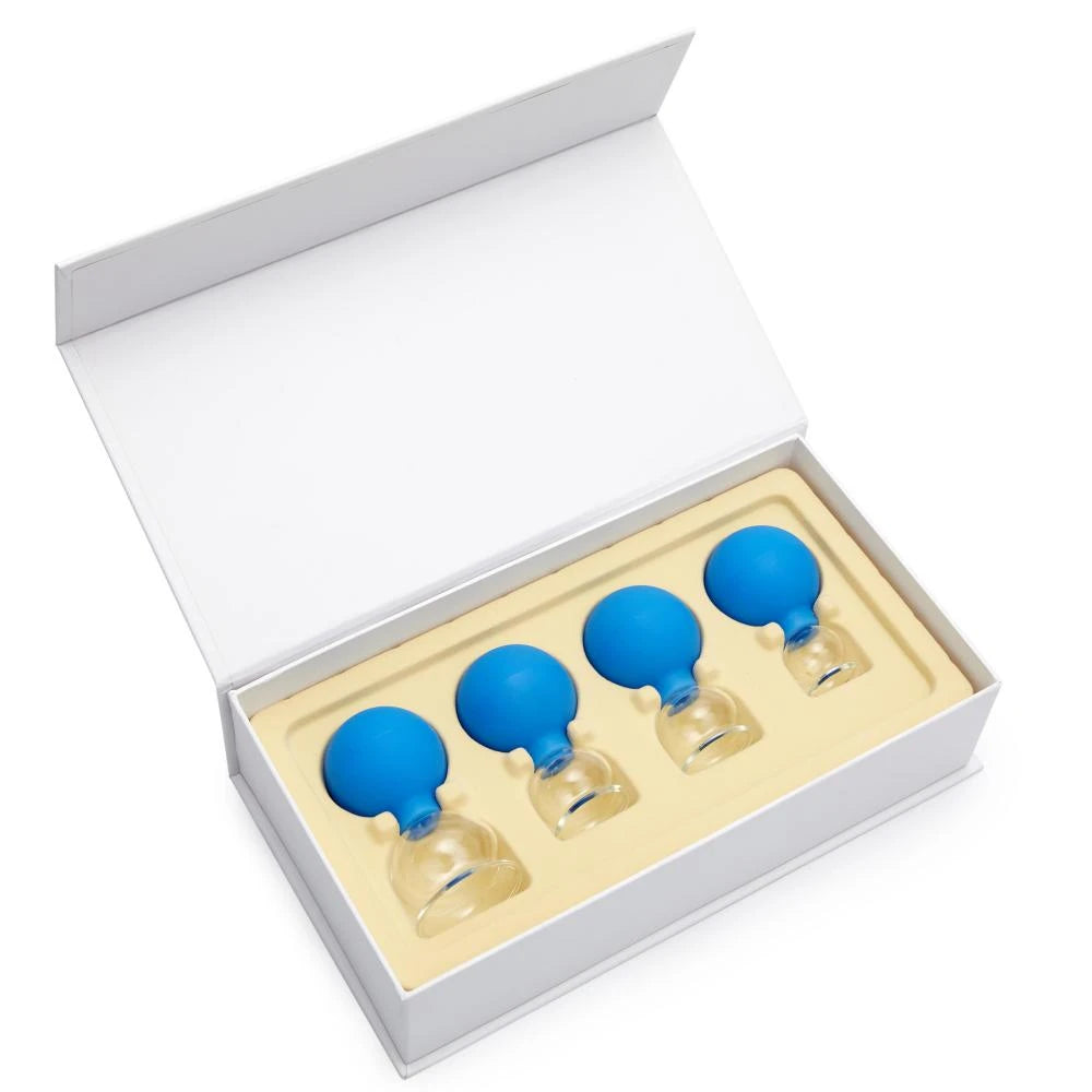 Glass Silicone Cupping Cups Set Face Body Vacuum Suction Massage Cups Anti Cellulite Cans Facial Cupping Jars Health Care Gift