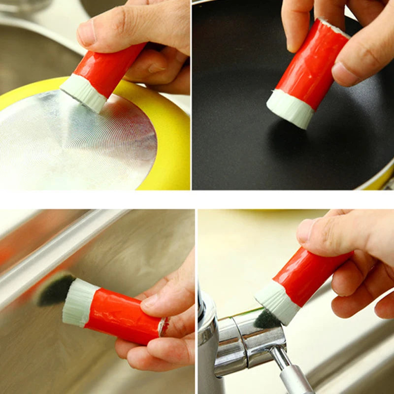 1Pcs Magic Stainless Steel Cleaning Brushes Rod Stick Metal Rust Remover Cleaning Stick Wash Brush Pot Useful Kitchen Clean Tool