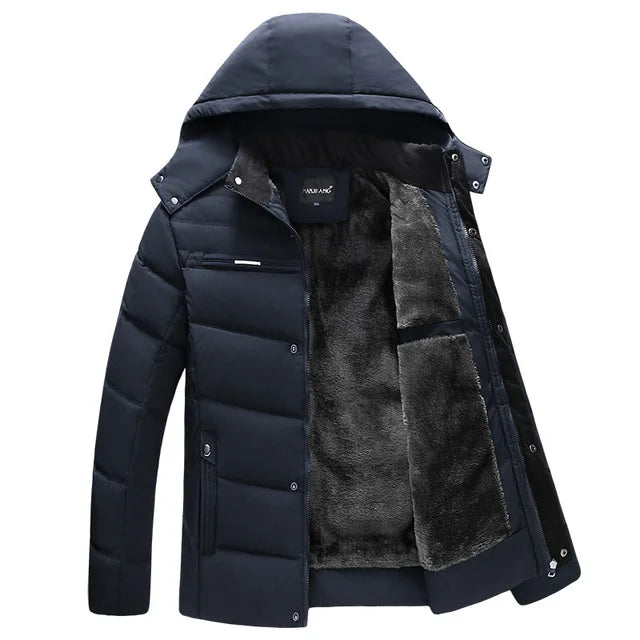 New Winter Jacket Men -15 Degree Thicken Warm Men Parkas Hooded Fleece Man's Jackets Outwear Cotton Coat Parka Jaqueta Masculina