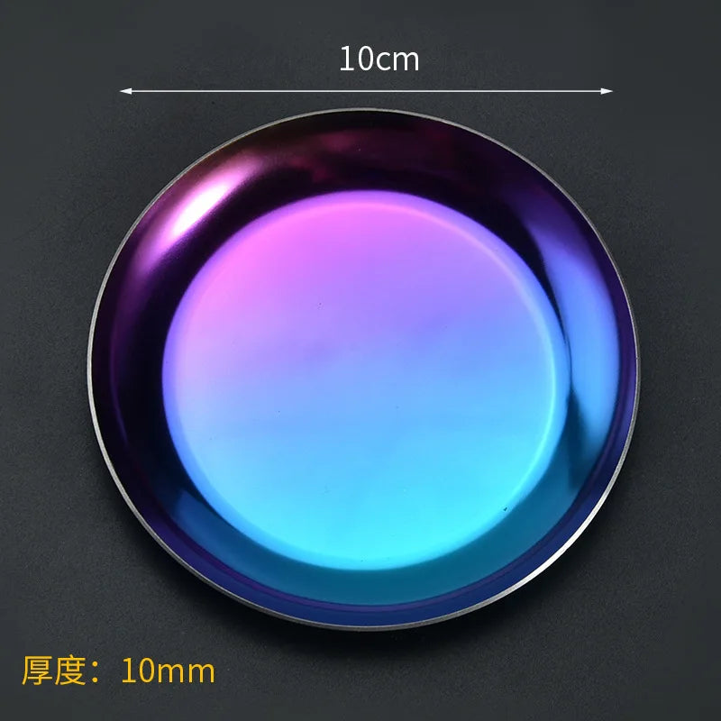 Stainless Steel European Jewelry Storage Tray Metal Cosmetic Storage Oval Cake Fruit Dessert Tray Snack Plate Kitchen Organizer
