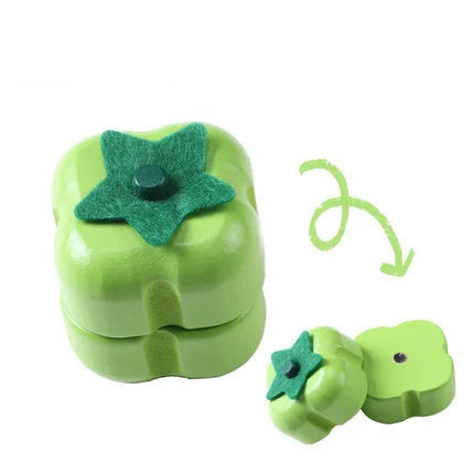 1PCS Wood Toy Magnetic Cutting Vegetables Cooking Food Pretend Play Simulation Kitchen Model Educational Toys For Children Kids