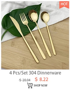 24Pcs/Set Stainless Steel Dinnerware Set Mix Gold Cutlery Set Dinner Knife Fork Coffee Spoon Tableware Kitchen Silverware Sets