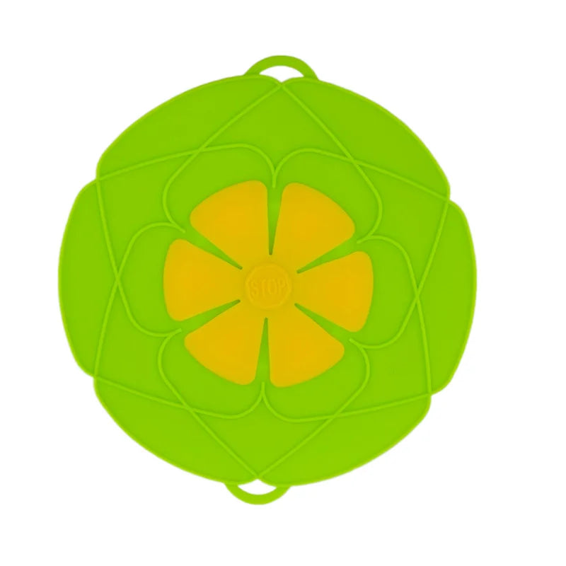 Silicone Lid Spill Stopper Cover For Pot Pan Kitchen Accessories Cooking Tools Flower Cookware Home Kitchen 26cm