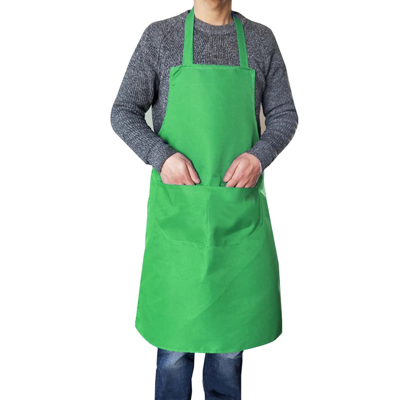 Waterproof Oil Cooking Apron Chef Aprons For Women Men Kitchen Apron With Front Pocket Dishwashing Cleaning Accessories Aprons