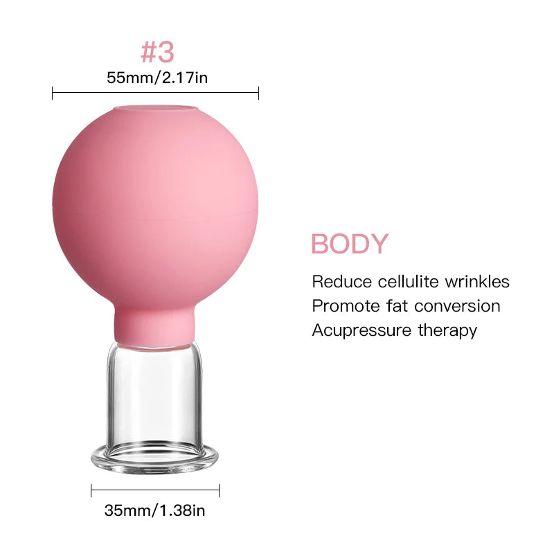 Vacuum Cupping Glasses Ventosas Suction cups Facial Lifting Fat burner Cellulite Massage for face Body Slimming jar Weight Loss