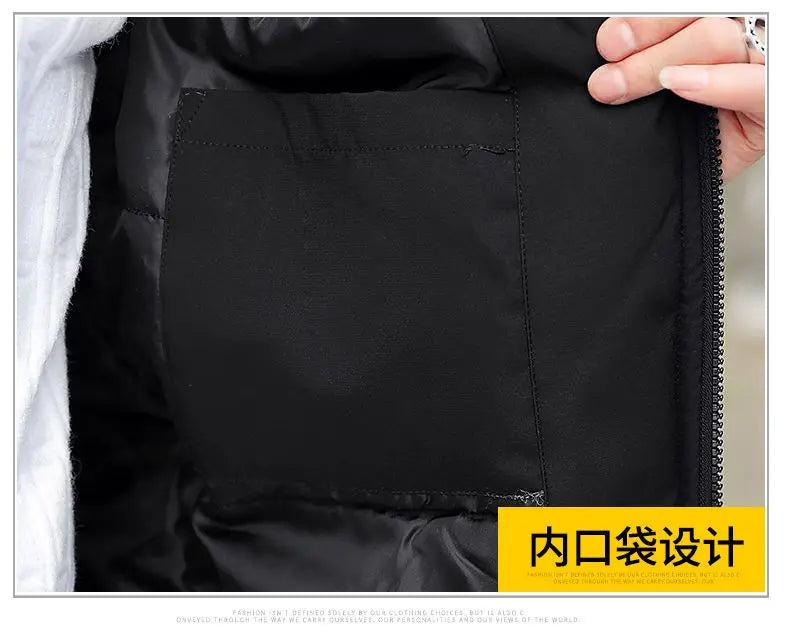 2023 Fashion Winter Jacket Men Big Cool Fur Collar Casual Parka Outwear Thicken Warm Hooded Coat Mens Winter Jackets And Coats
