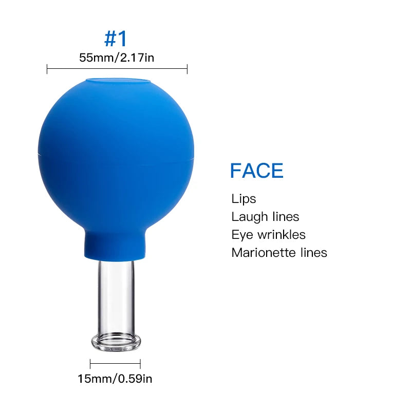 Vacuum Cupping Glasses Ventosas Suction cups Facial Lifting Fat burner Cellulite Massage for face Body Slimming jar Weight Loss