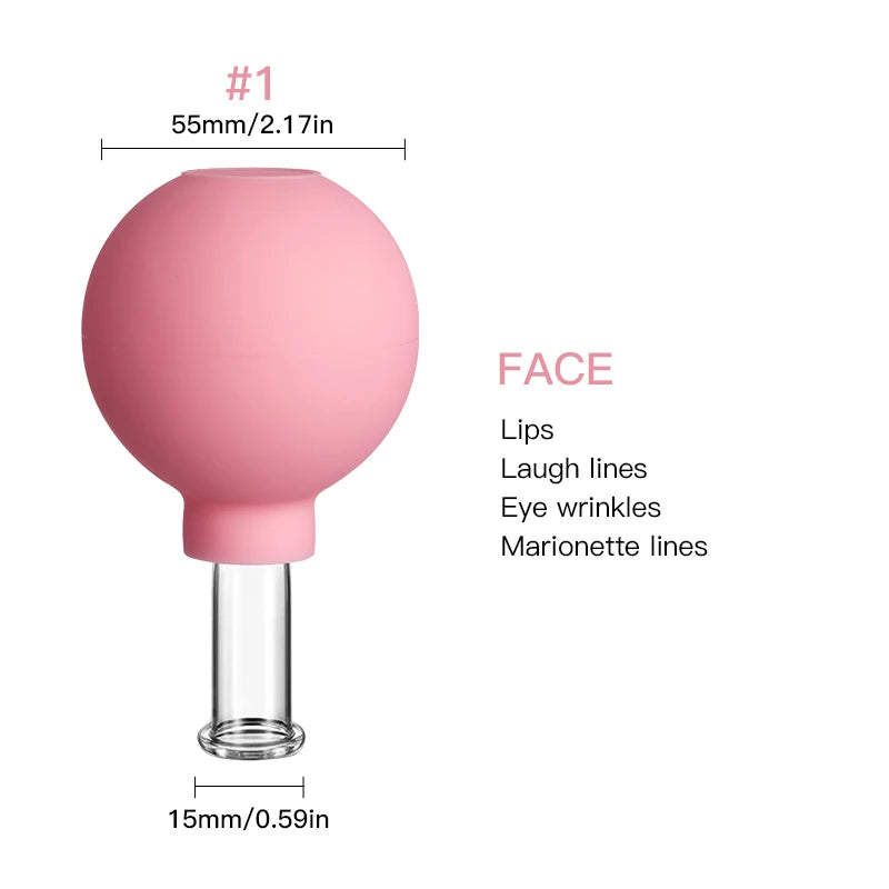 Vacuum Cupping Glasses Ventosas Suction cups Facial Lifting Fat burner Cellulite Massage for face Body Slimming jar Weight Loss
