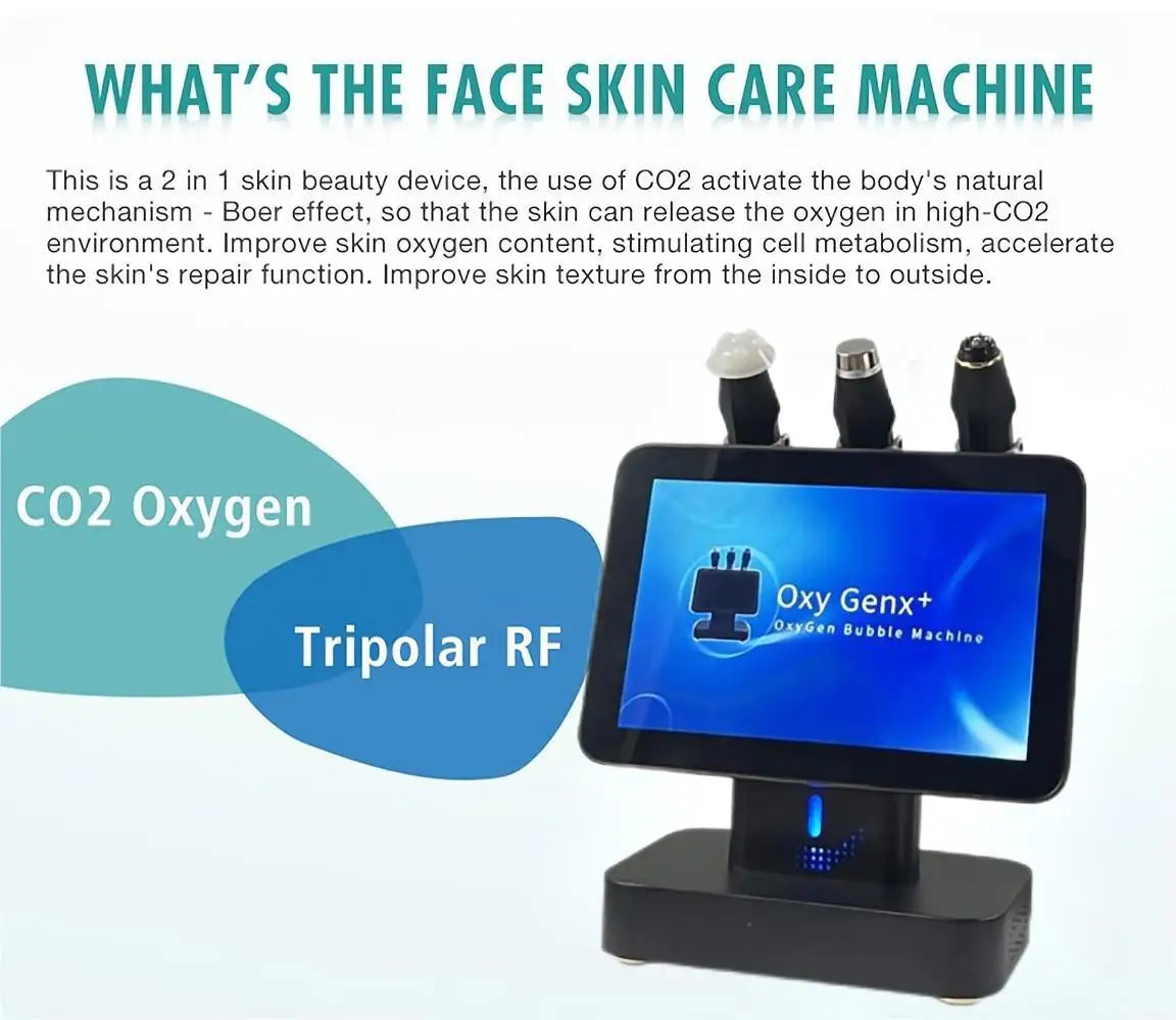 2024 Newest 3 In 1 Super CO2 Bubble Oxygenation Facial Skin Care Portable Oxygen Facial Care Machine