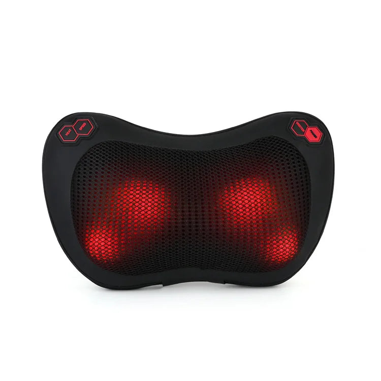Neck massager kneading massage hot compress back and waist in-vehicle home small Cervical spine massage pillow
