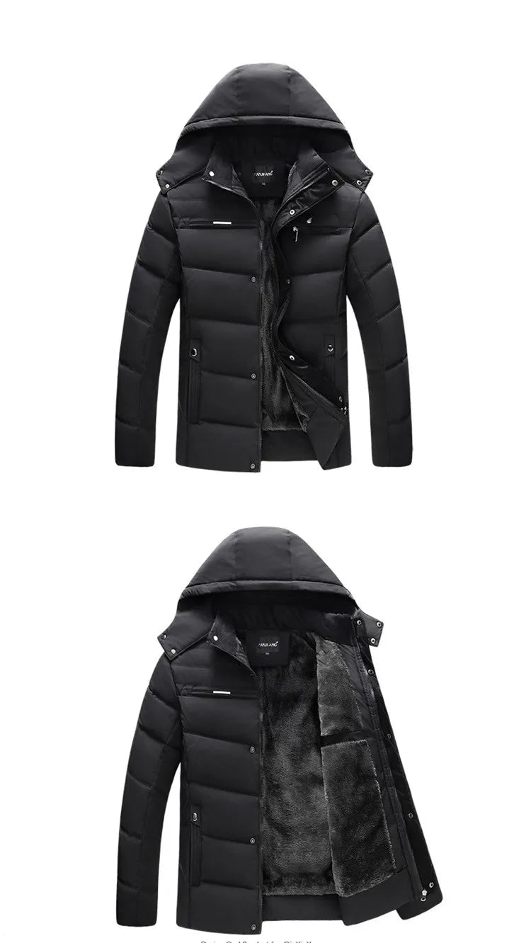 New Winter Jacket Men -15 Degree Thicken Warm Men Parkas Hooded Fleece Man's Jackets Outwear Cotton Coat Parka Jaqueta Masculina