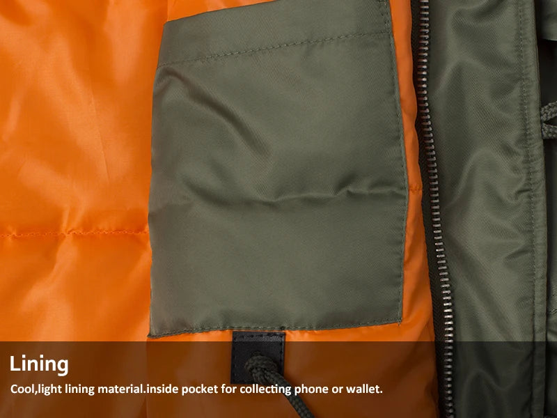 2025 Winter N3B puffer men long Куртка аляска coat military fur hood warm tactical bomber army korean thick parka